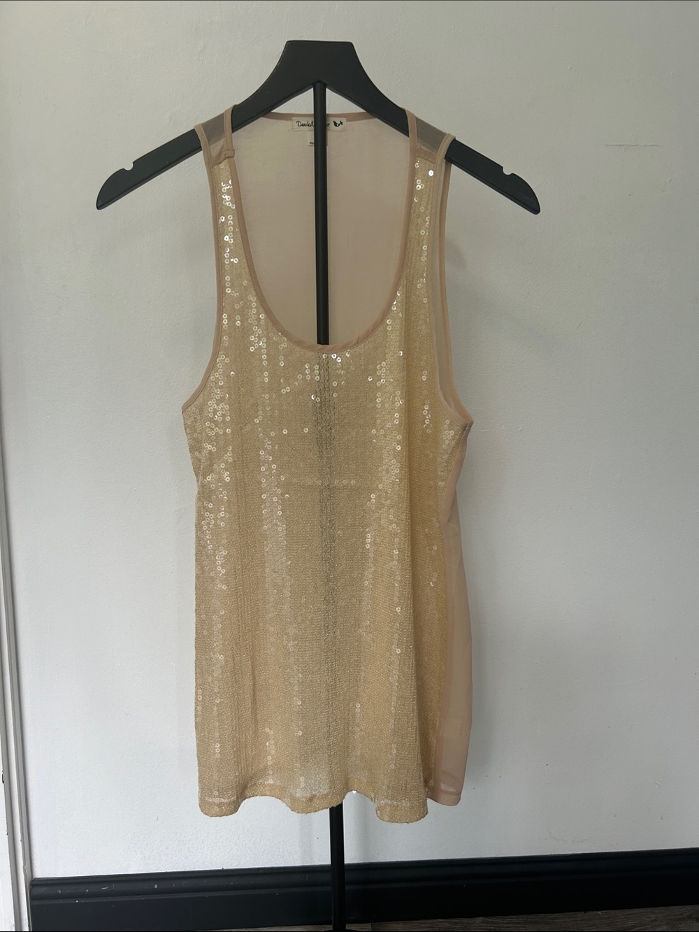 Double Zero Gold Sequin Tank Top